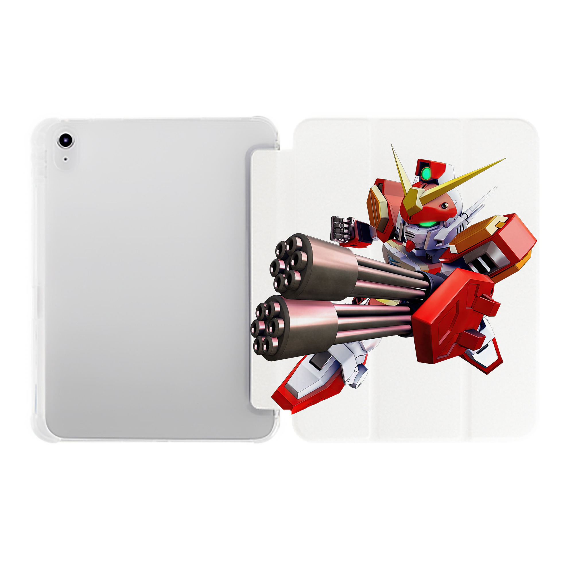 （画像用） 機動戦士ガンダム Mobile Suit Gundam IPad ケース ペン収納付き 三つ折りスタンド PUレザー×シリコン 対応機種9.5/10.5/10.9インチ